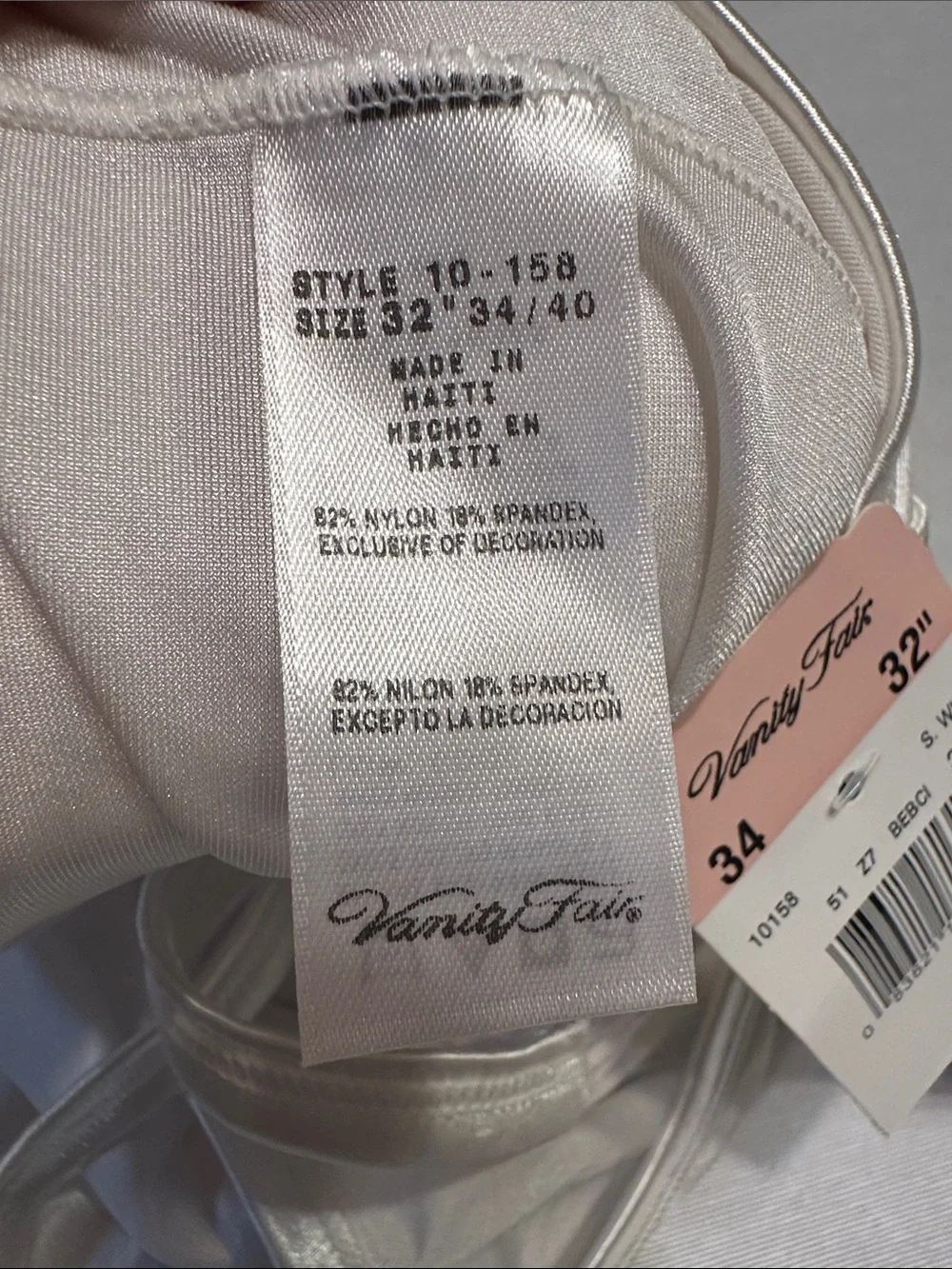 Vanity Fair Satin Slip Chemise - White 32’’